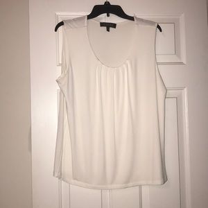 Kasper XL Elegant and Formal White Tank Top